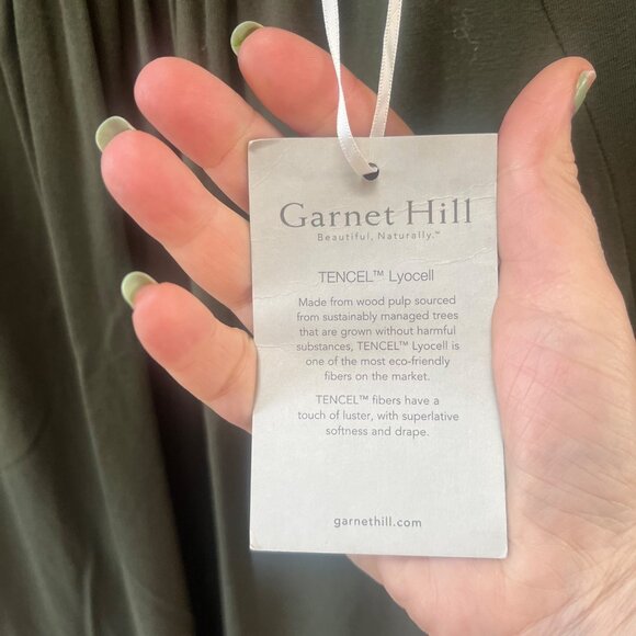 NEW Garnet Hill‎ Luna Lace-Inset Knit Dress- Sz. S. Lyocell - Picture 4 of 9